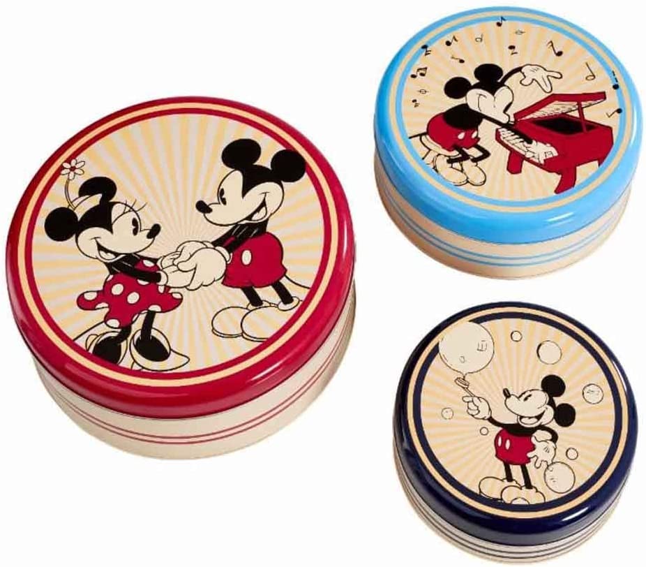 DISNEY - Round Retro Kitchen Storage 3 Piece Set