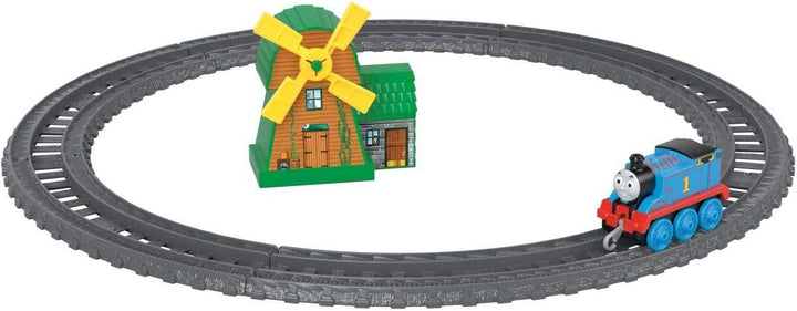 Thomas and Friends GFF09 Track Master Push Along Thomas and the Windmill Metal Train Engine Playset - Yachew