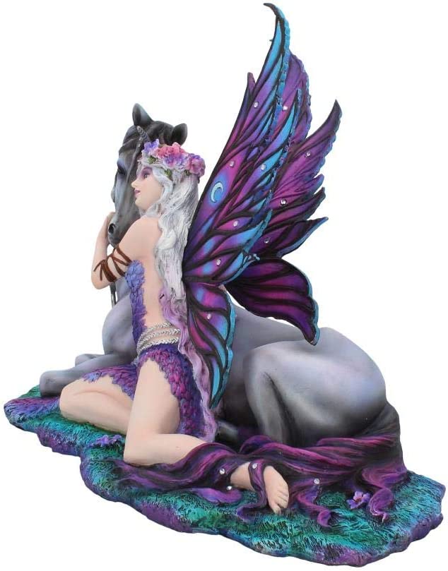 Nemesis Now Evania Fairy Unicorn Figurine 40cm Purple, Resin