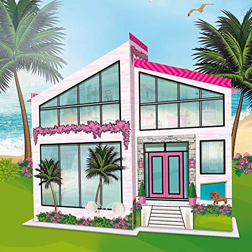 Barbie Dream House Pretend Play Doll House Two - Storey Holiday Villa, Arrange Furniture And Decorate - Malibu House With Doll