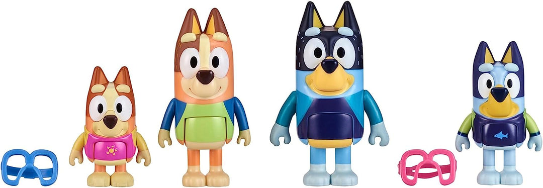 Bluey Beach Family Beach Day S9 Figure 4Pk