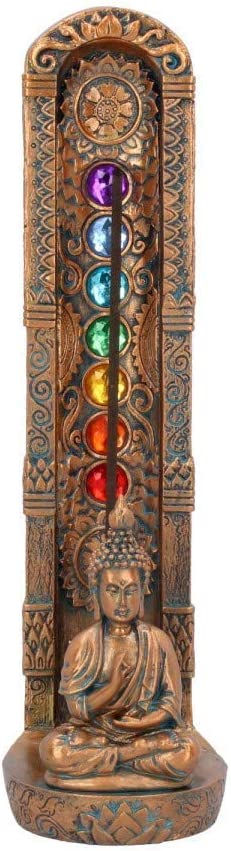 Nemesis Now Ascending Chakras Incense Burner 11cm, Resin, Bronze, 23.5cm