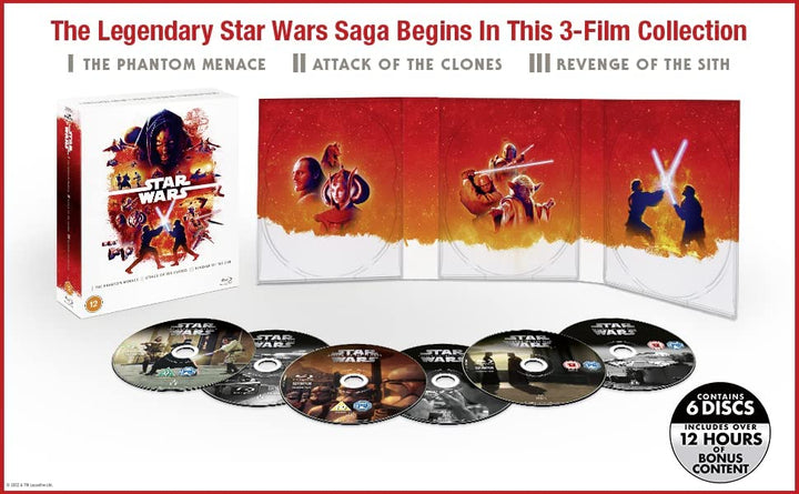 Star Wars Prequel Trilogy Box Set (Episodes 1-3) [2022] [Region Free] [Blu-ray]