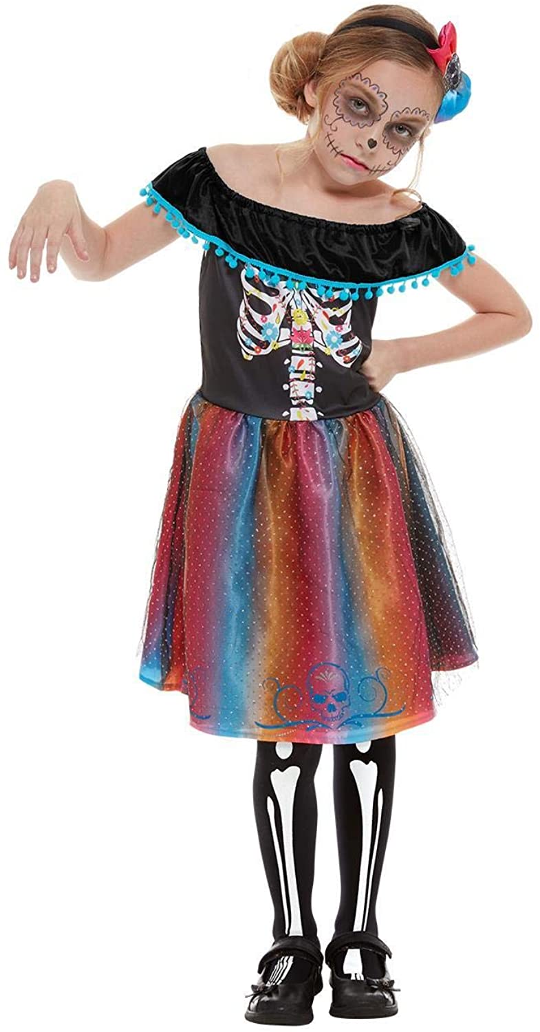 Smiffys 50788L Day of The Dead Girl Costume Age 10-12