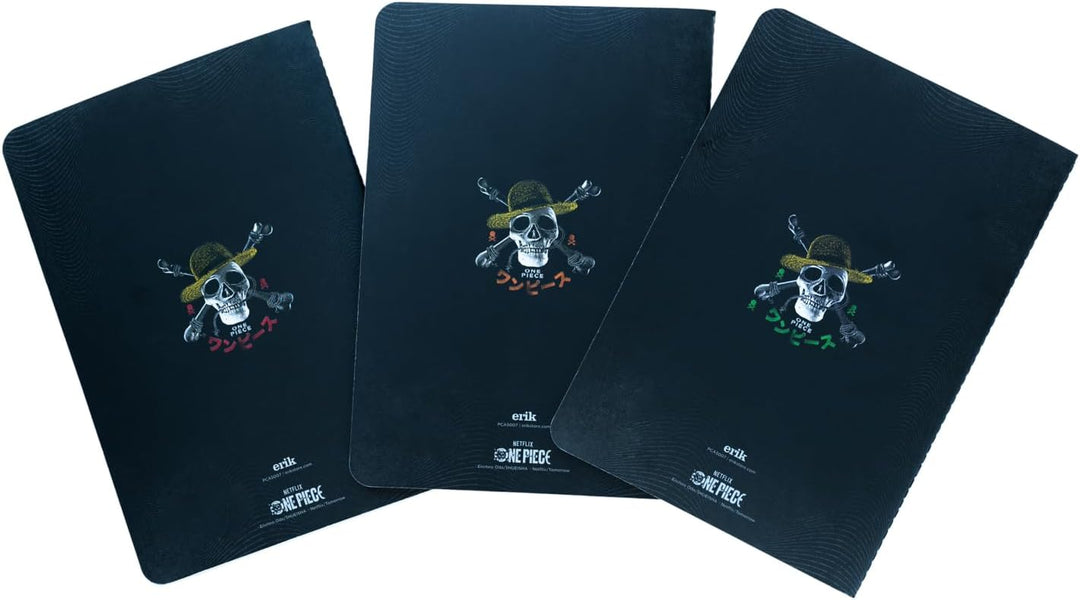 Grupo Erik One Piece Netflix Pack Of 3 A5 Notebooks | A5 Notebook | Notebooks A5