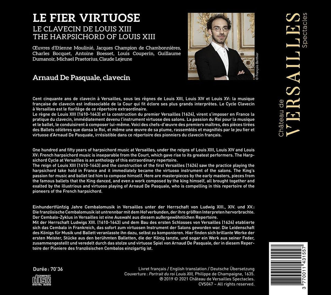 Arnaud De Pasquale - Le fier virtuose. Le clavecin de Louis XIII [Audio CD]