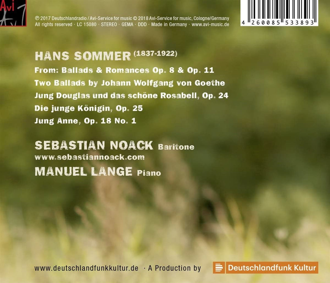 Sebastian Noack and Manuel Lange - Hans Sommer: Ballads & Romances [Audio CD]