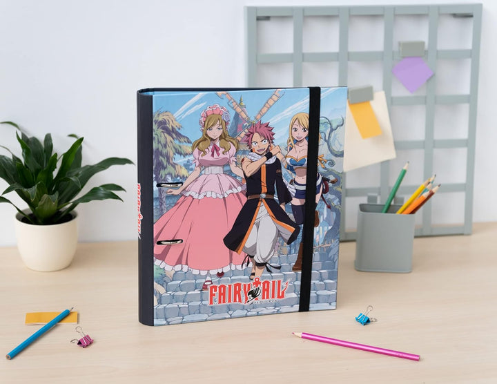 Grupo Erik Fairy Tail 2 Ring Binder | Premium A4 Folders Ring Binder | 10.6 x 12.6 inches - 27 x 32 cm