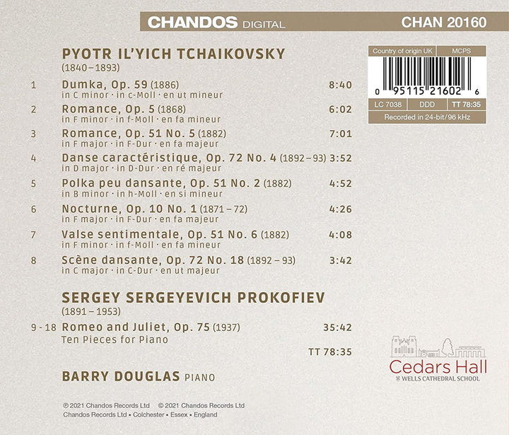 Tchaikovsky: Plus One Vol 3 [Barry Douglas] [Chandos Records: CHAN 20160] [Audio CD]