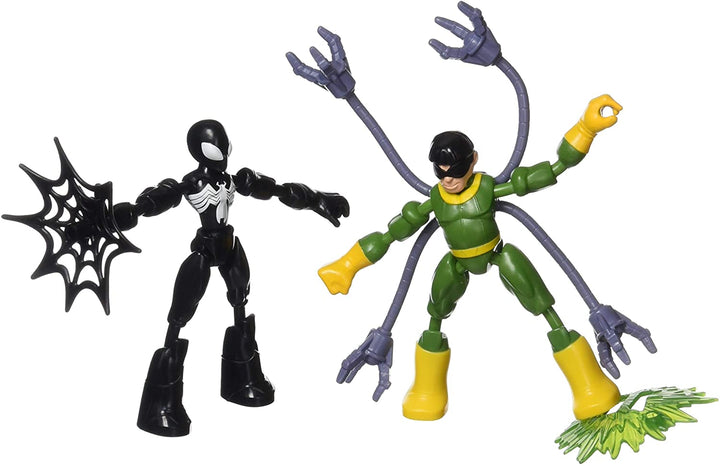 Marvel Spider-Man Bend en Flex Black Suit Spider-Man vs Doc Ock actiefiguren