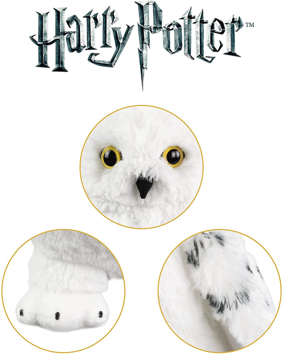 The Noble Collection Harry Potter Hedwig Plush - 11in (28cm) Soft Plush Snowy Owl - Officially Licensed Film Set Movie Props Gifts Merchandise