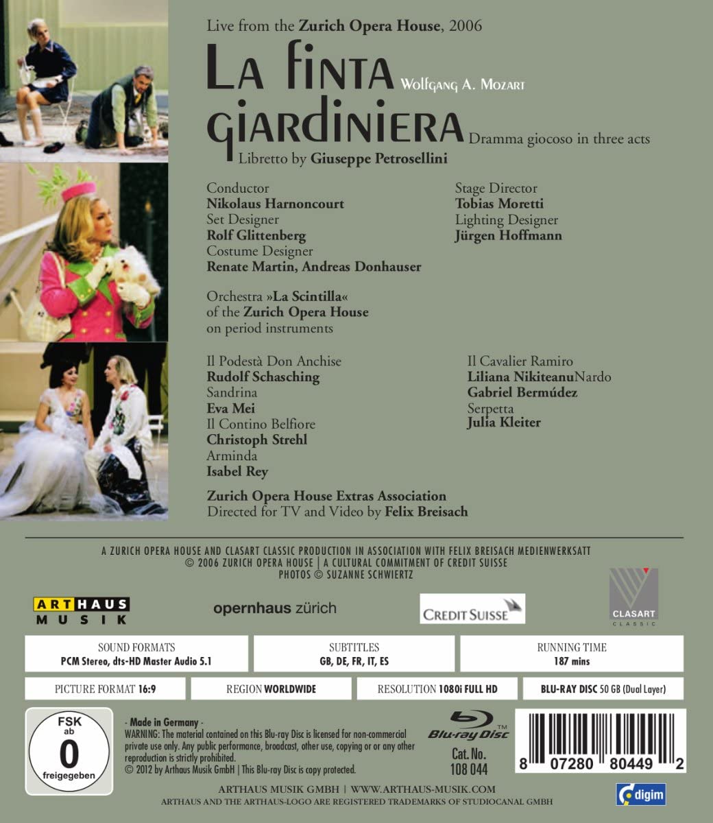 La Finta Giardiniera [2013] - [Blu-ray]