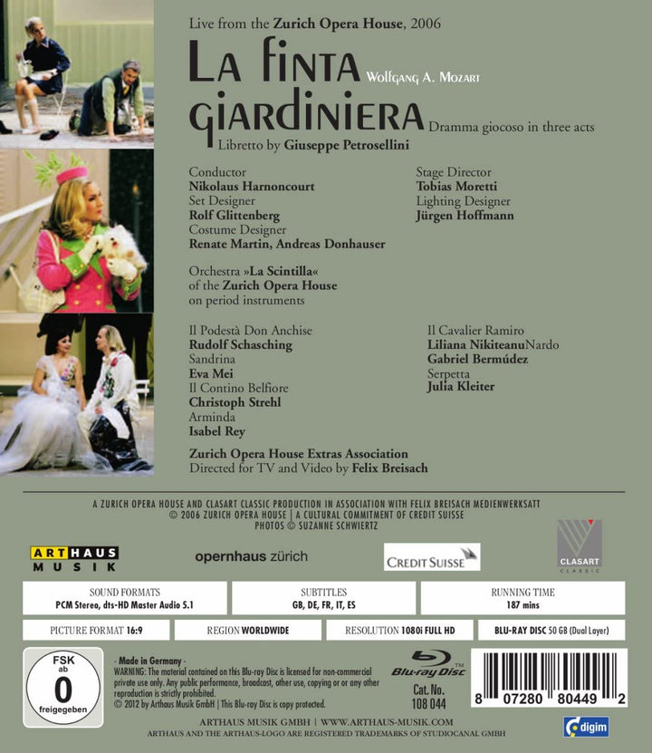 La Finta Giardiniera [2013] - [Blu-ray]