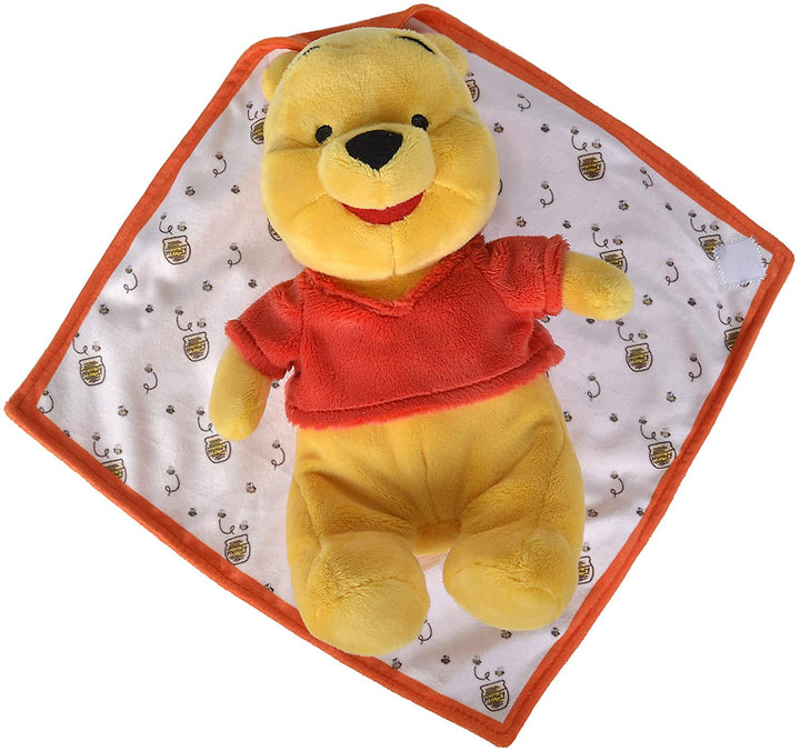 Simba Toys - Winnie plush 25 cm with extra soft blanket, 100% official license,