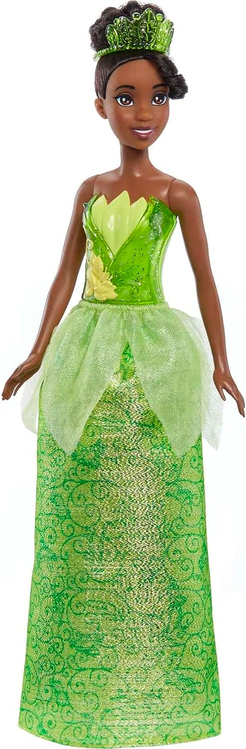 Disney Princess Toys, Tiana Posable Fashion Doll with Sparkling Clothing and Accessories