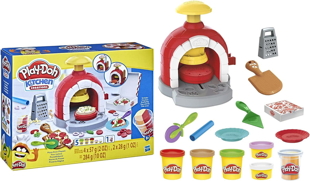 Play-Doh Kitchen Creations Pizza Oven Playset with 6 Cans of Modeling Compound and 8 Accessories