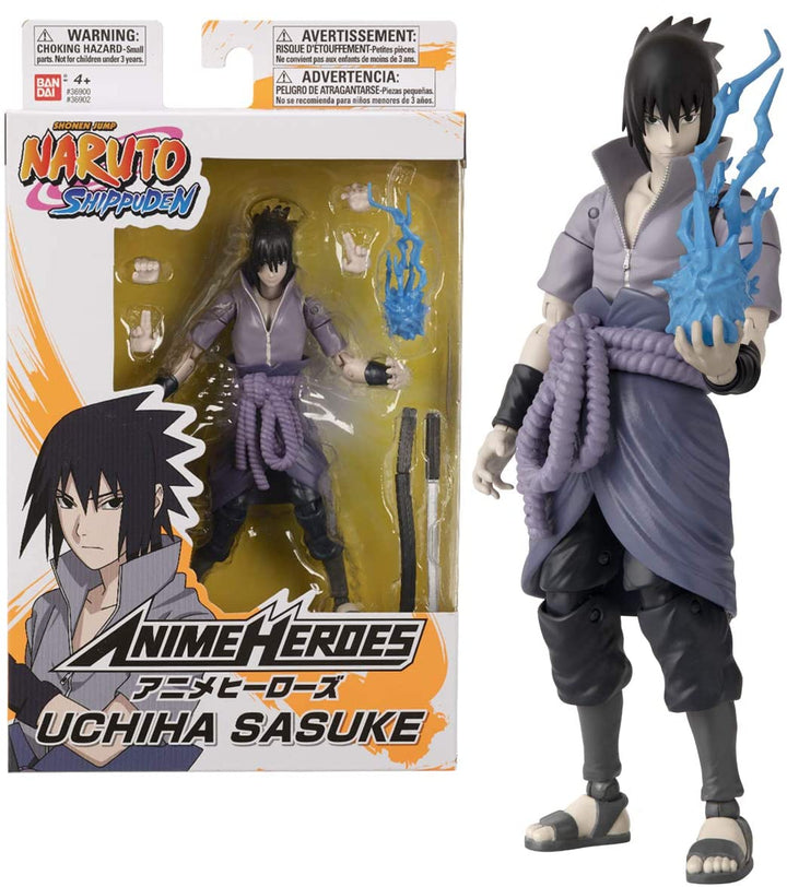 Bandai 36902 Anime Heroes-Naruto 15cm Uchiha Sasuke-Action Figures