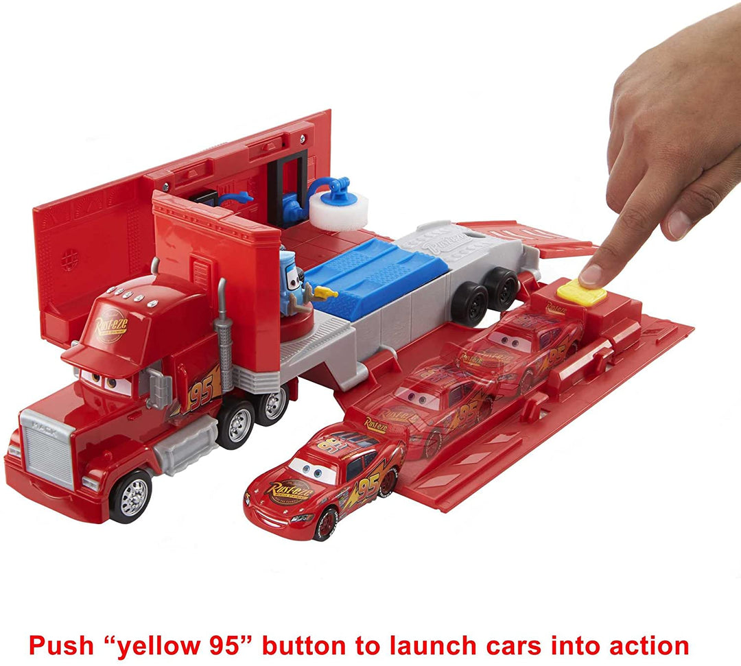 Disney Pixar Cars Transforming Mack - 2-in-1 Transporter & Tune-Up Playset for Ages 3+ (HDC75)