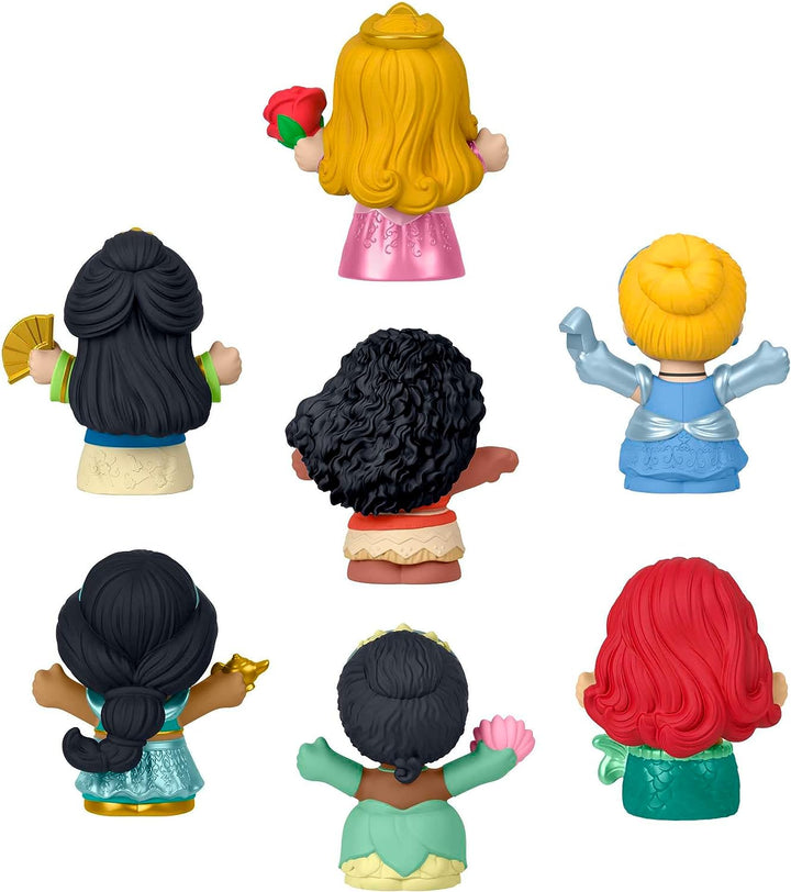 ?Fisher-Price Little People Disney Princess Toys, Set of 7 Character Figures for Toddler and Preschool Pretend Play