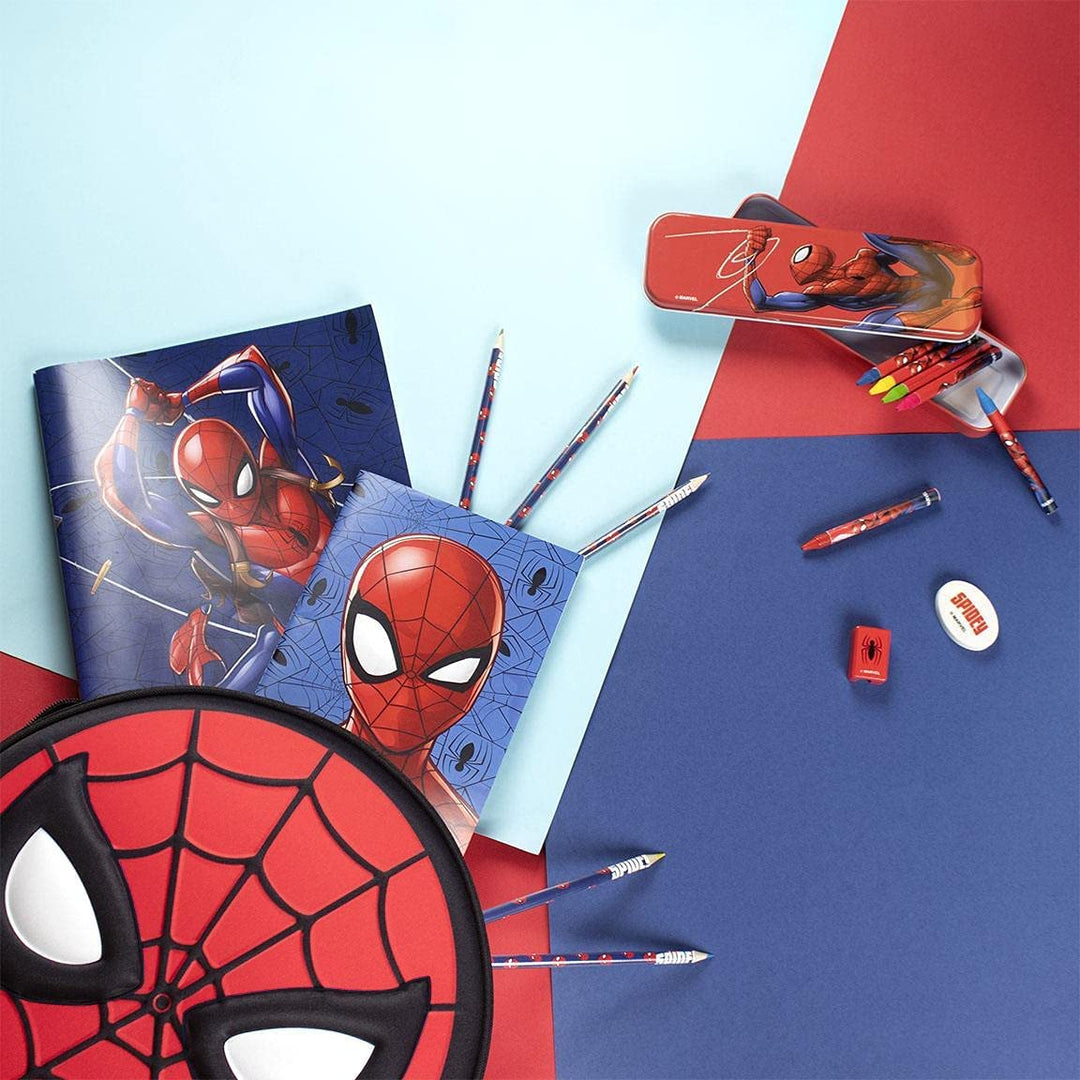 Cerdá Student Set Complete with Metal Case and Spiderman Material Officially Licensed Marvel Merchandise