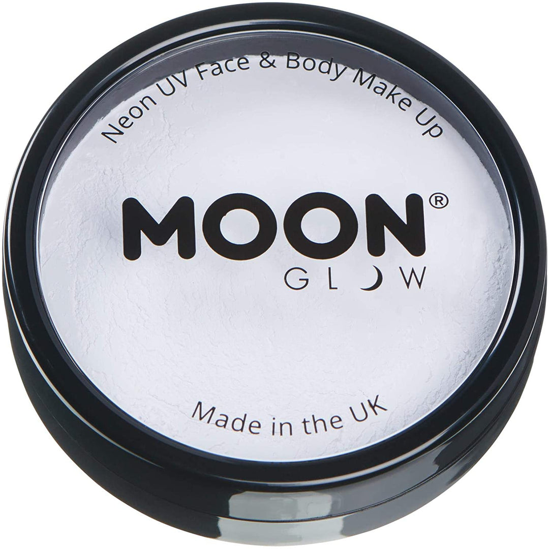 Pro Intense Neon UV Face & Body Paint Cake Pots by Moon Glow - White