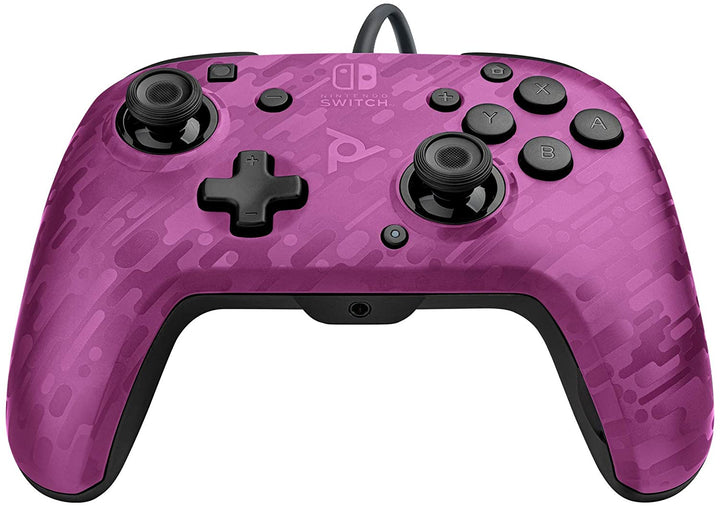 PDP Nintendo Switch Faceoff Deluxe+ Audio Wired Controller - Purple Camo, 500-134-EU-CM05