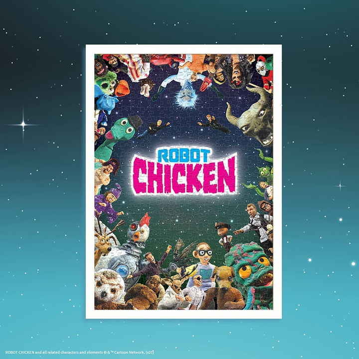 USAopoly Robot Chicken “It was Only a Dream” 1000 Piece Jigsaw Puzzle 19" x 27"