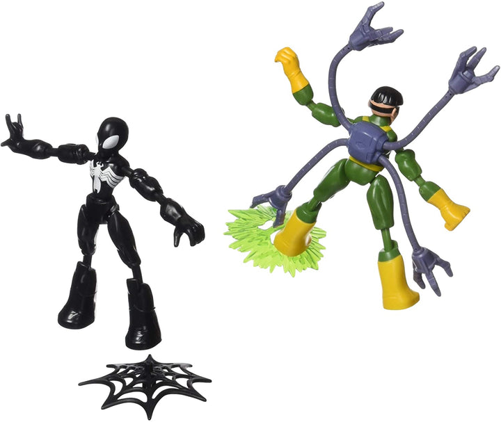 Marvel Spider-Man Bend en Flex Black Suit Spider-Man vs Doc Ock actiefiguren