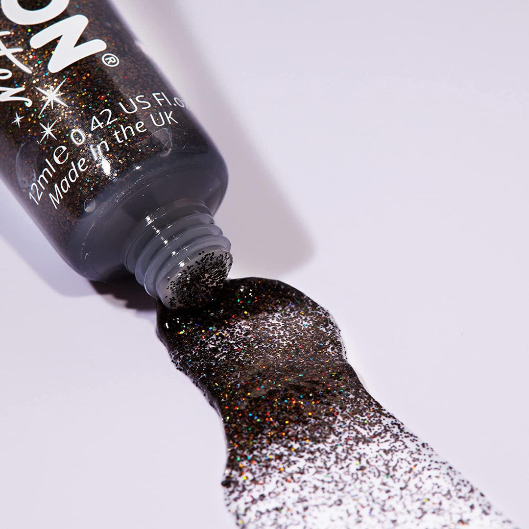 Holographic Fine Face & Body Glitter Gel by Moon Glitter Green Cosmetic Festival Glitter Face Paint for Face Body Hair Nails - Yachew