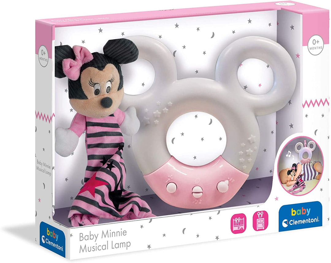 Clementoni 17396, Disney Baby Minnie-Sound & Color Lamp-Night Light, White Sounds And Music, Ages 0 Months Plus