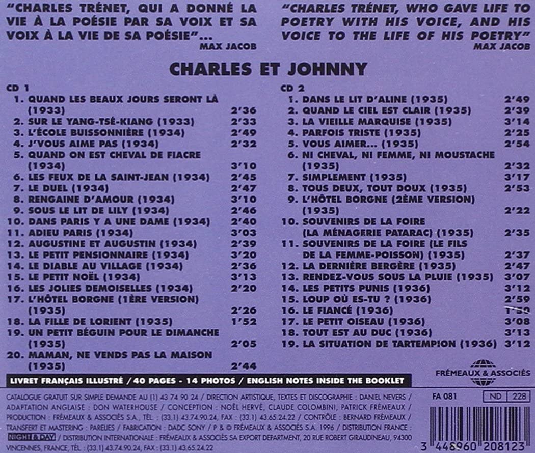 The Complete Charles Trenet Vol.1: Charles & Johnny [Audio CD]