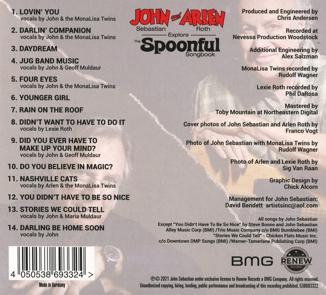 John Sebastian & Arlen Roth - John Sebastian and Arlen Roth Explore the Spoonful Songbook [Audio CD]