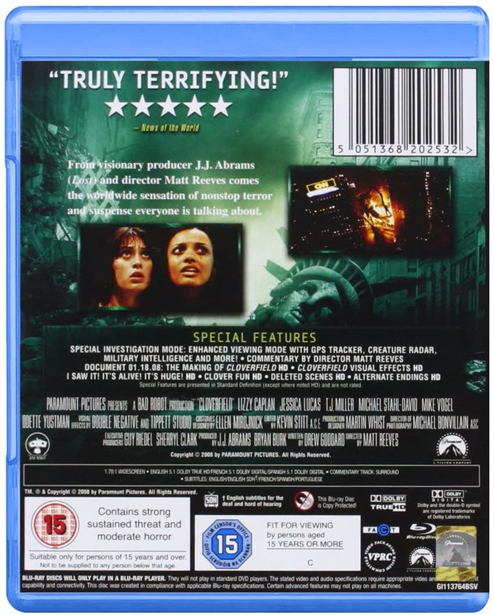 cloverfield [Blu-ray] [2008] [Région gratuite]