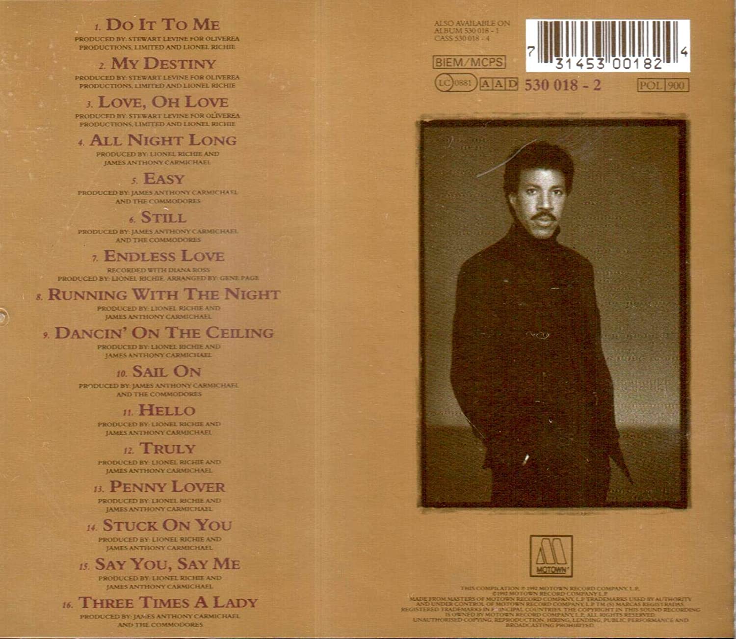 Lionel Richie - De atrás hacia adelante 3