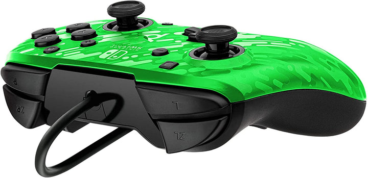 Pdp Controller Faceoff Deluxe + Audio Bedrade Schakelaar Camo Groen