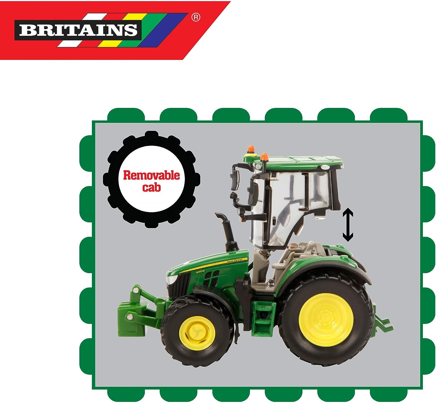 John Deere 6120M Tractor - Durable Farm Vehicle Toy for Toddlers 5