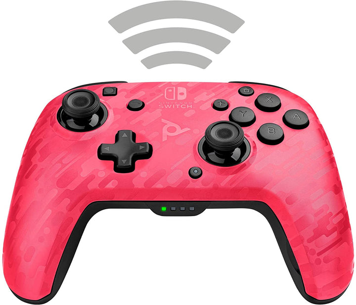 PDP Controller Faceoff Deluxe+ Audio Wireless Switch Camo Pink