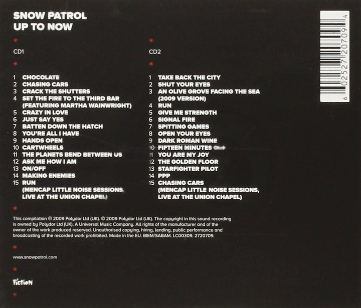 Snow Patrol - Up to Now - The Best Of Snow Patrol [Audio CD]