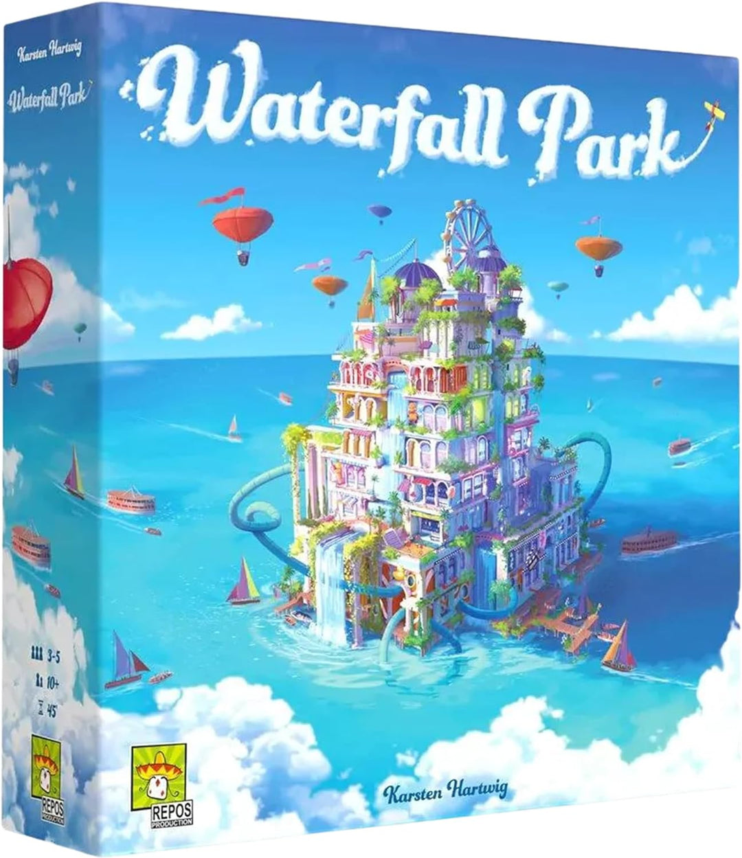 Waterfall Park Board Game - Build The Ultimate Amusement Park! Strategy Game