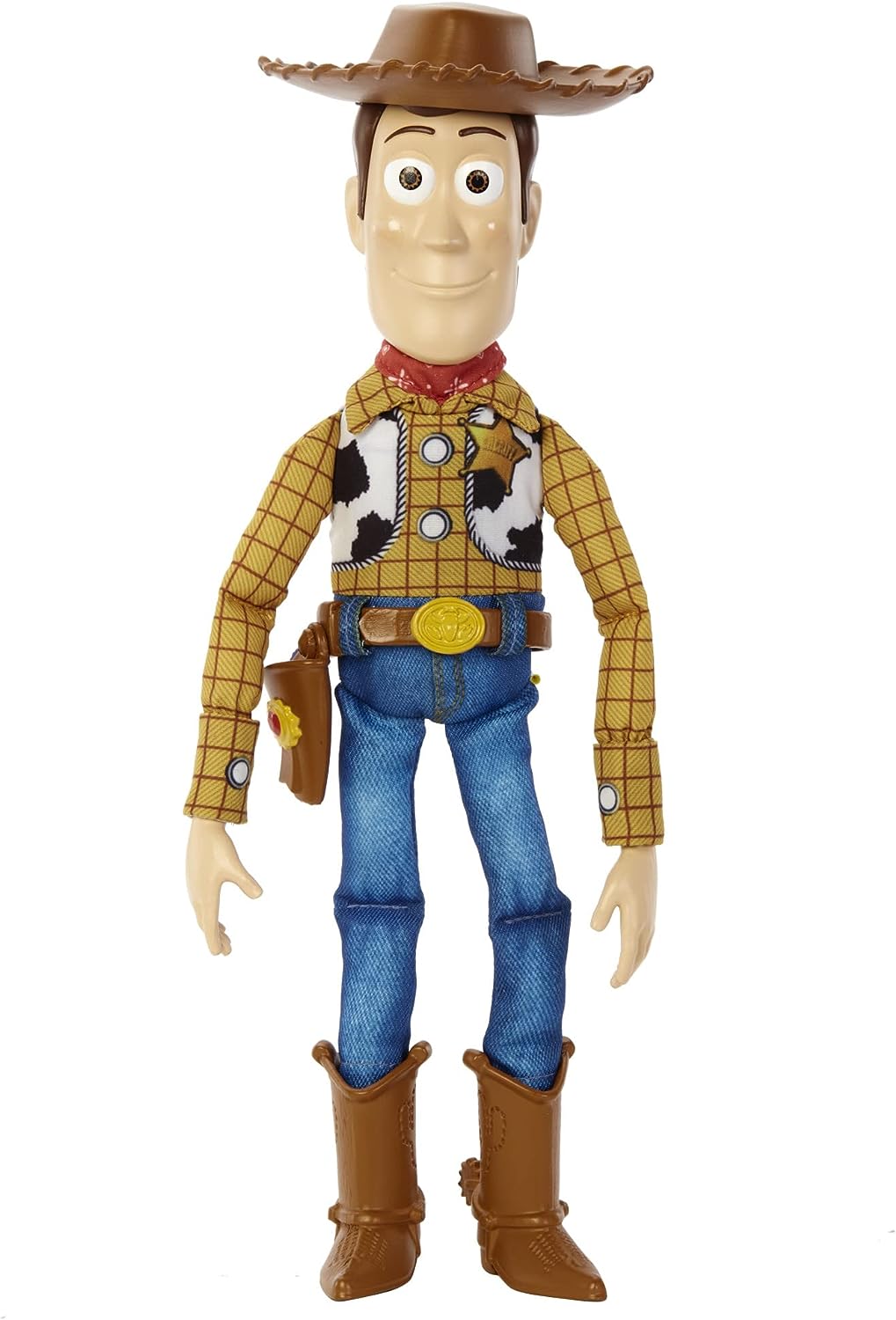 Disney Pixar Toy Story Roundup Fun Woody Large Talking Figure, 12 In Scale, Posa