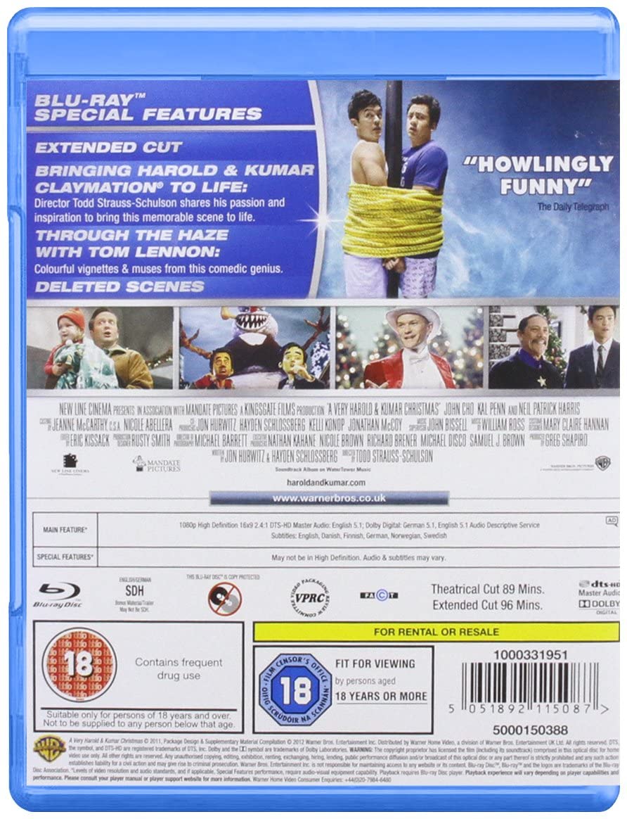 A Very Harold and Kumar Christmas [2012] [Region Free] - Comedy/Stoner [Blu-Ray]