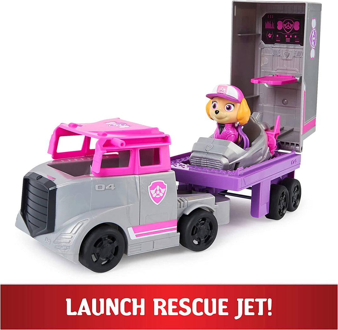 PAW Patrol, Big Truck Pups Skye Transforming Toy Truck with Collectible Action Figure