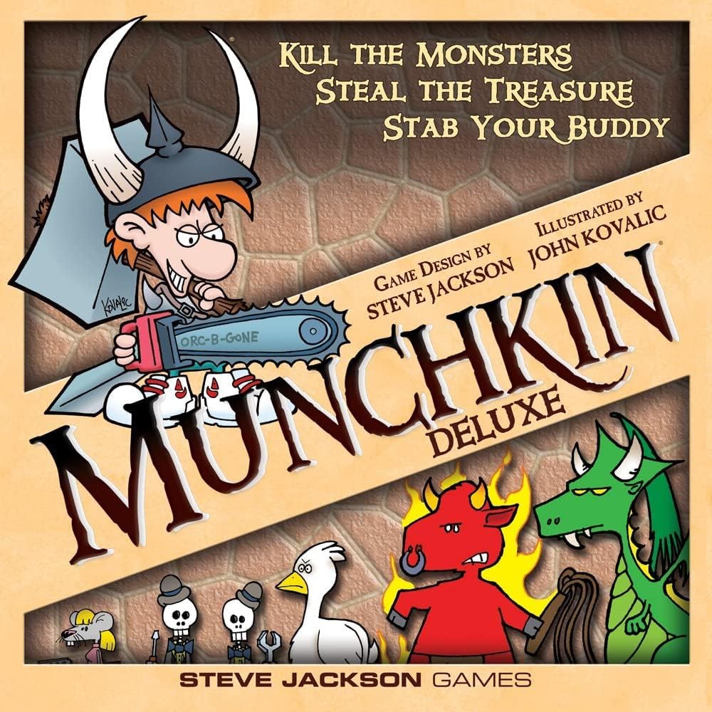 Steve Jackson Games | Munchkin: Deluxe | Board Game | Ages 14+ | 1-4 Players | 3