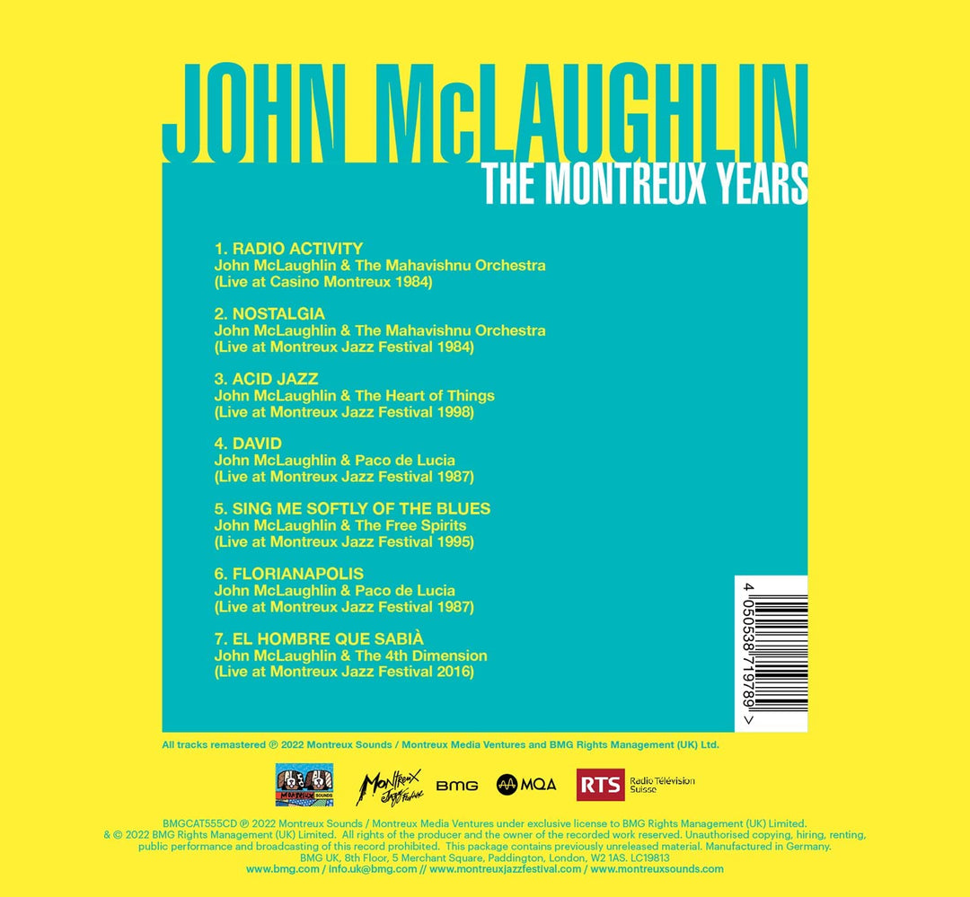 John McLaughlin - John McLaughlin: The Montreux Years [Audio CD]