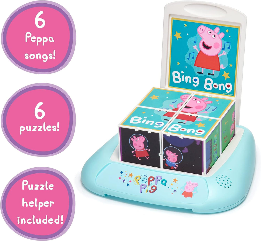 WOW! STUFF Peppa Pig Musical Puzzle Blocks | Pre-School Learning Toy That Plays