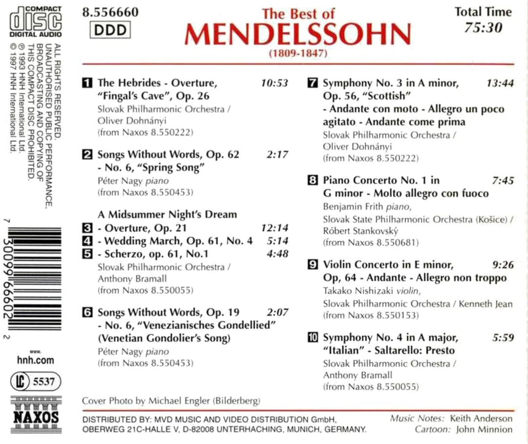 The Best of Mendelssohn [Audio CD]