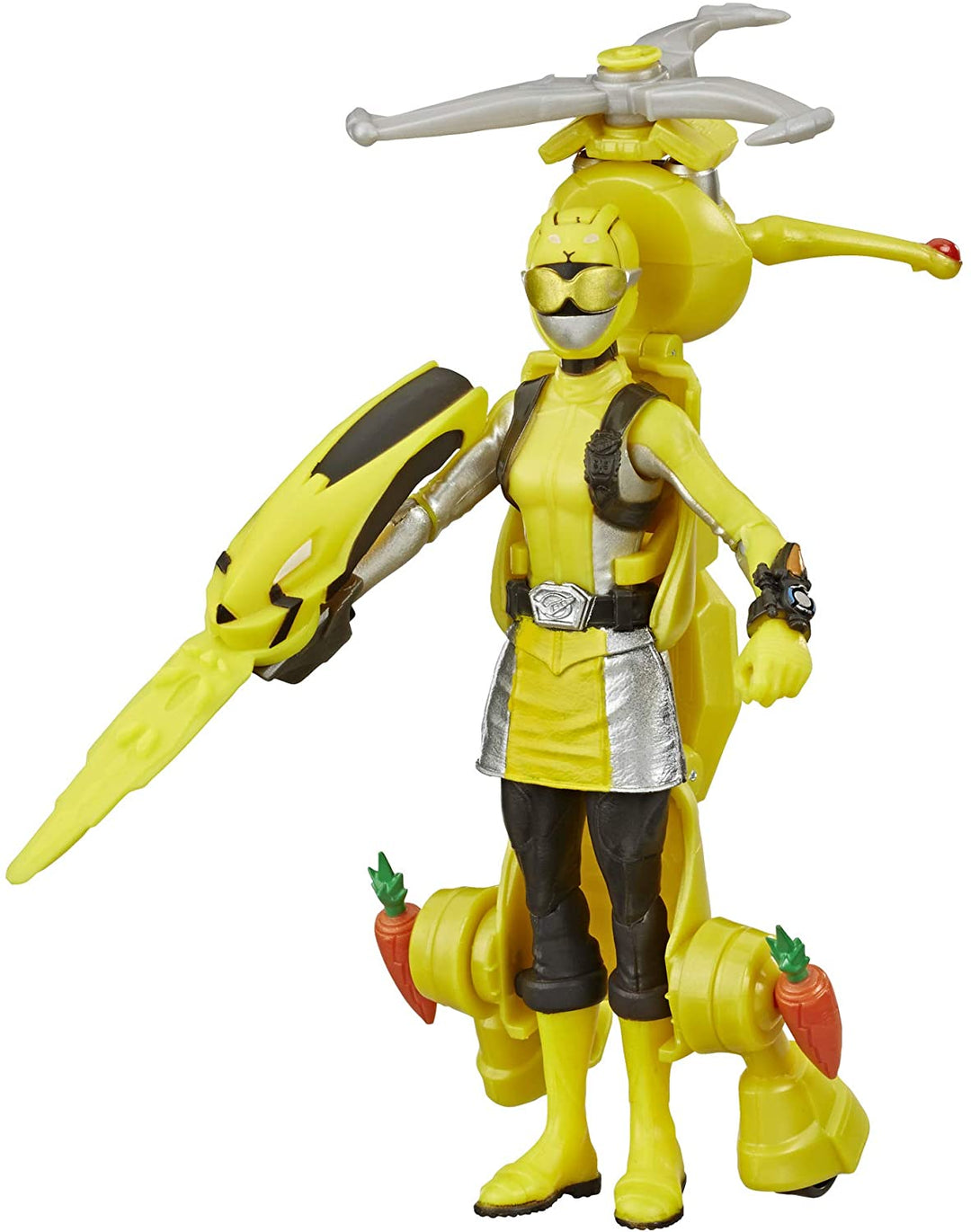 Power Rangers Beast Morphers Yellow Ranger and Morphin Jax Beast Bot 15-cm Action Figure 2-Pack Toys Inspired by the TV Programme