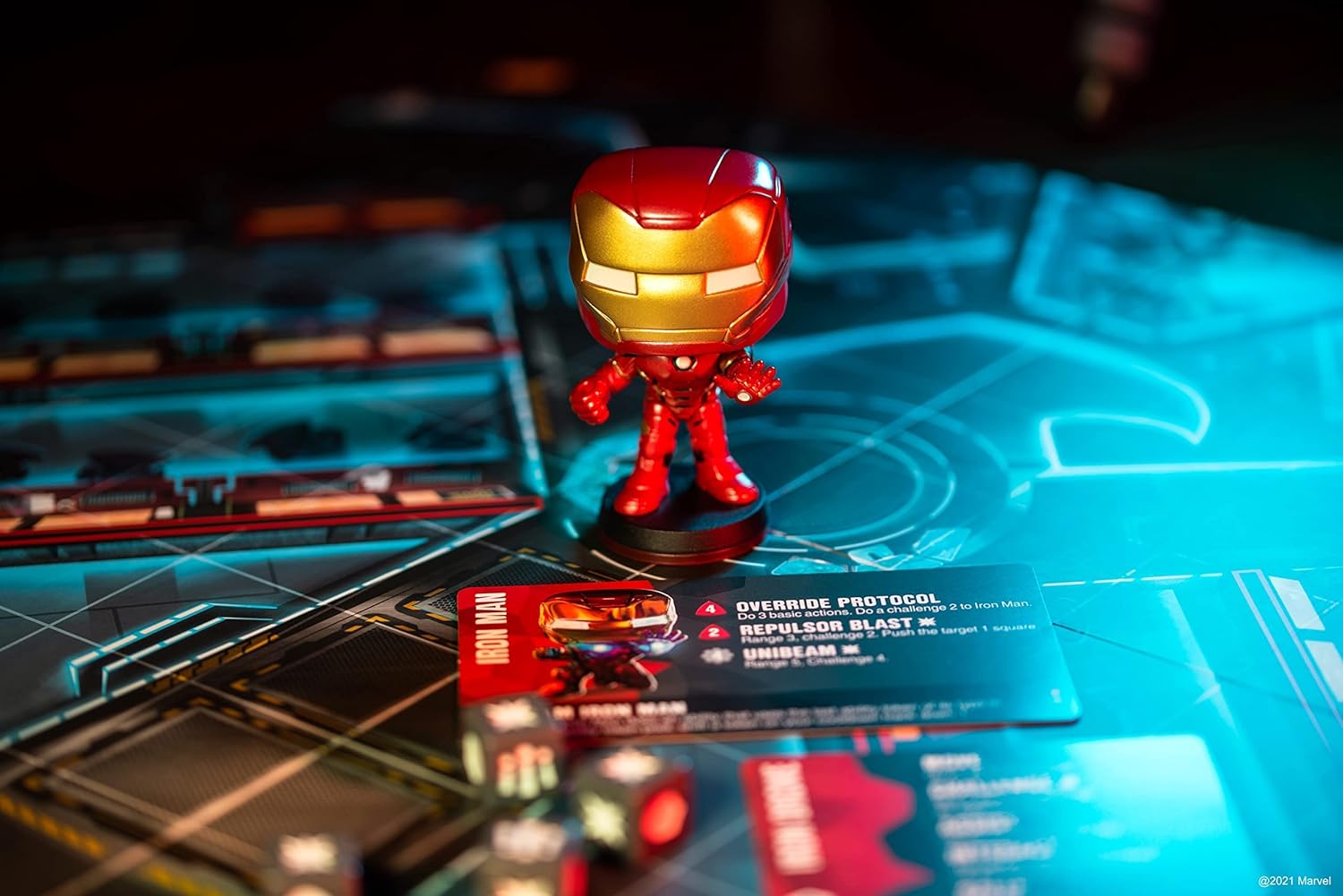 Funko Games Funkoverse Marvel 100 4Pack - Thanos - Captain America, Black Widow, Iron Man And Black Panther - 3'' (7.6 Cm) POP! - Light Strategy Board Game 6