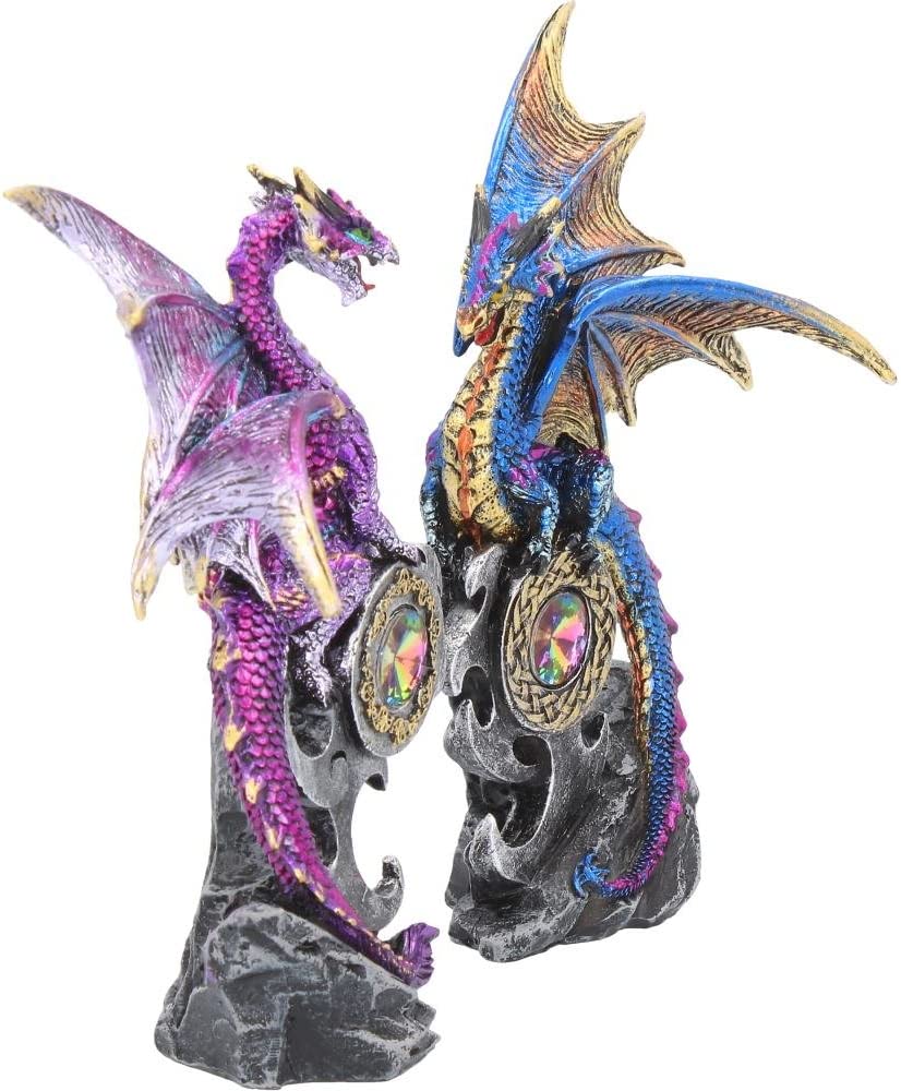 Nemesis Now U3518J7 Realm Protectors (Set of Two) Figurine 15cm Purple