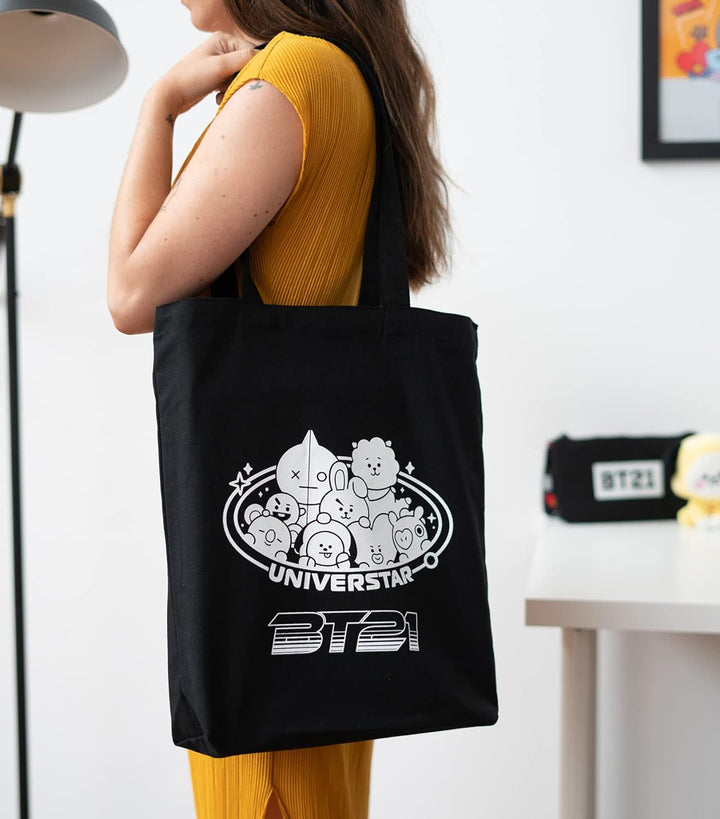 Grupo Erik BT21 Official Merchandise Cotton Tote Bag - Cotton Shopping Bag